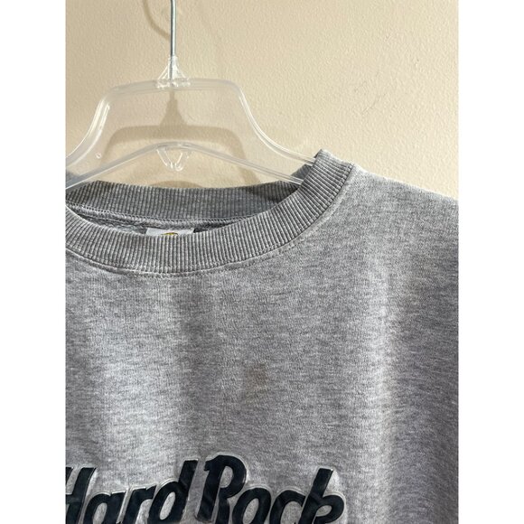 VTG Hard Rock Cafe Amsterdam Crew Neck Sweatshirt Mens XL Gray Puff Print 90's - Picture 8 of 9